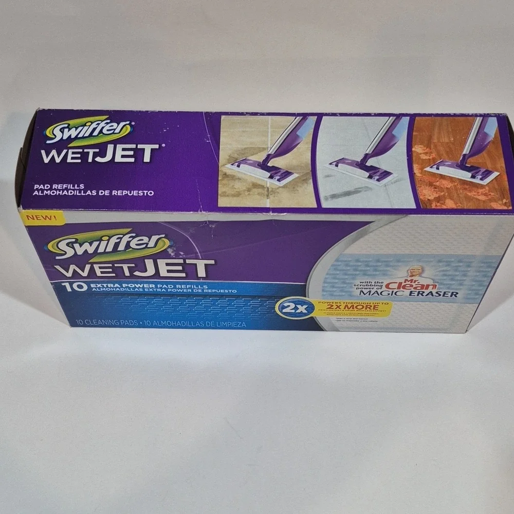Swiffer WetJet Mop Refill Pads Extra Power with Magic Eraser 10 Pack